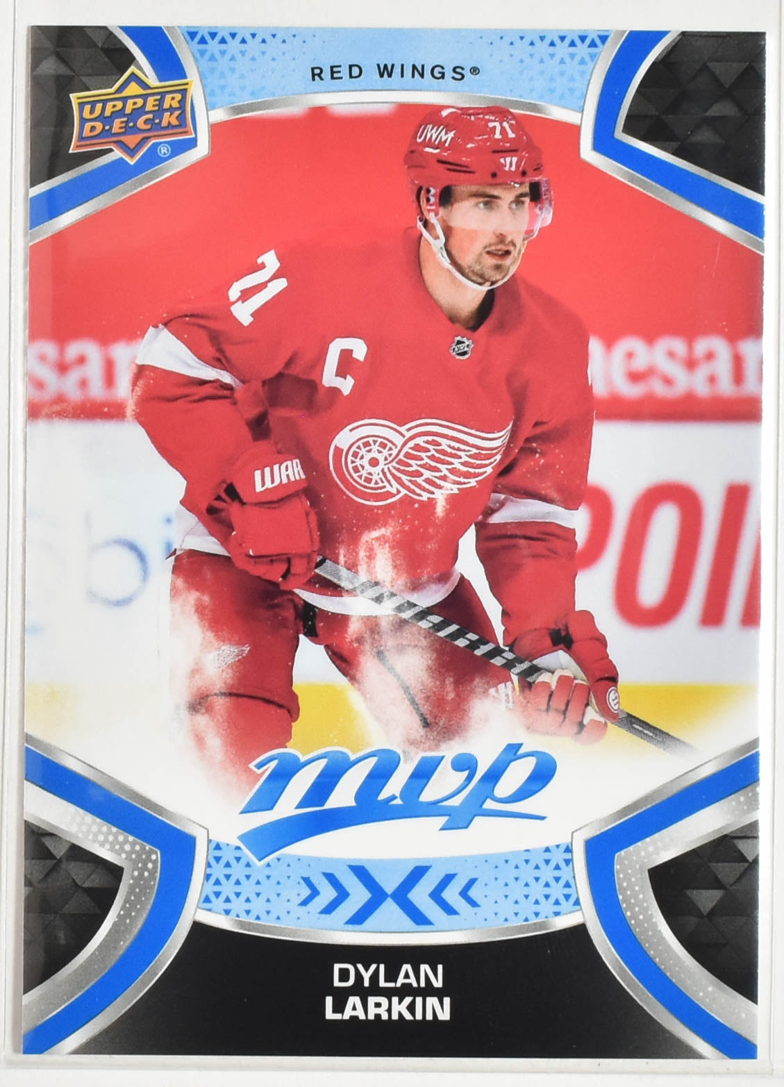 Dylan Larkin 28 Detroit Red Wings MVP NHL Hockey Card Upper Deck 2021 Mint