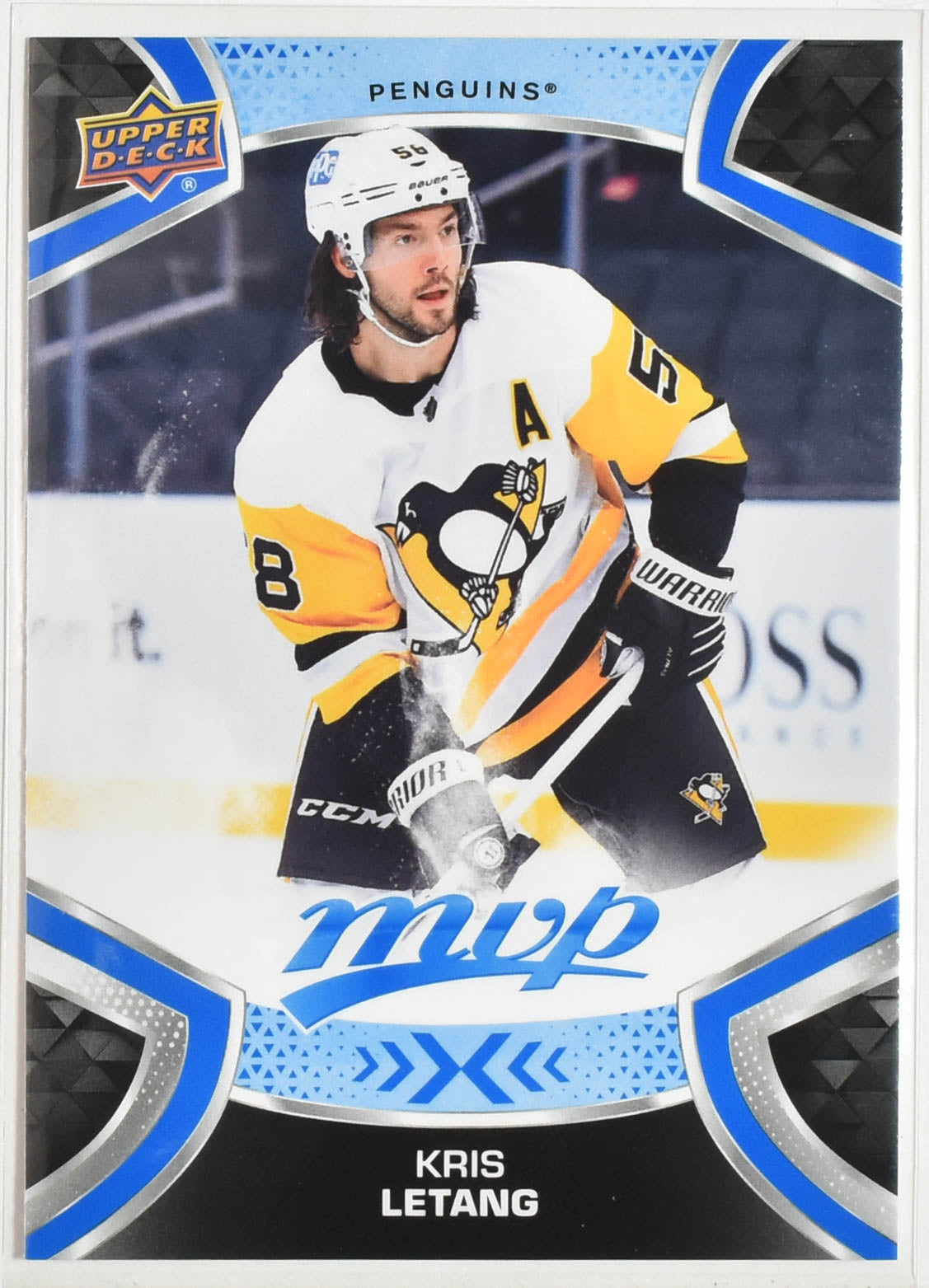 Kris Letang 58 Penguins MVP NHL Hockey Card Upper Deck 2021