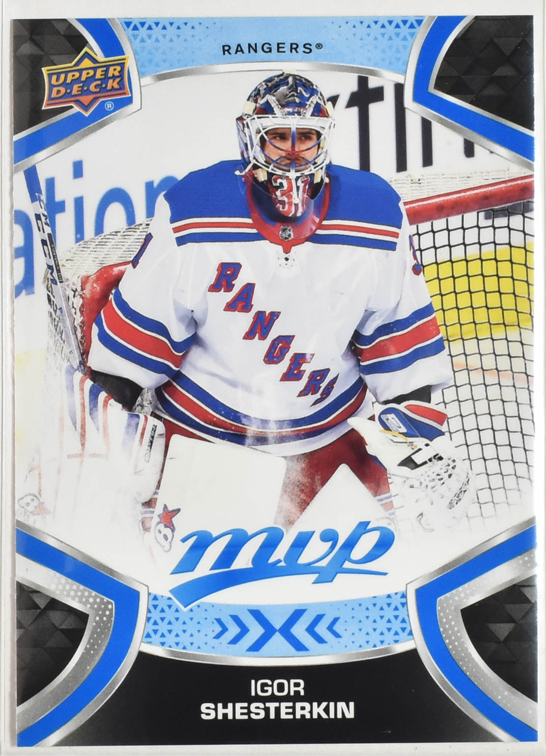 Igor Shesterkin 31 New York Rangers MVP Upper Deck 2021 Hockey