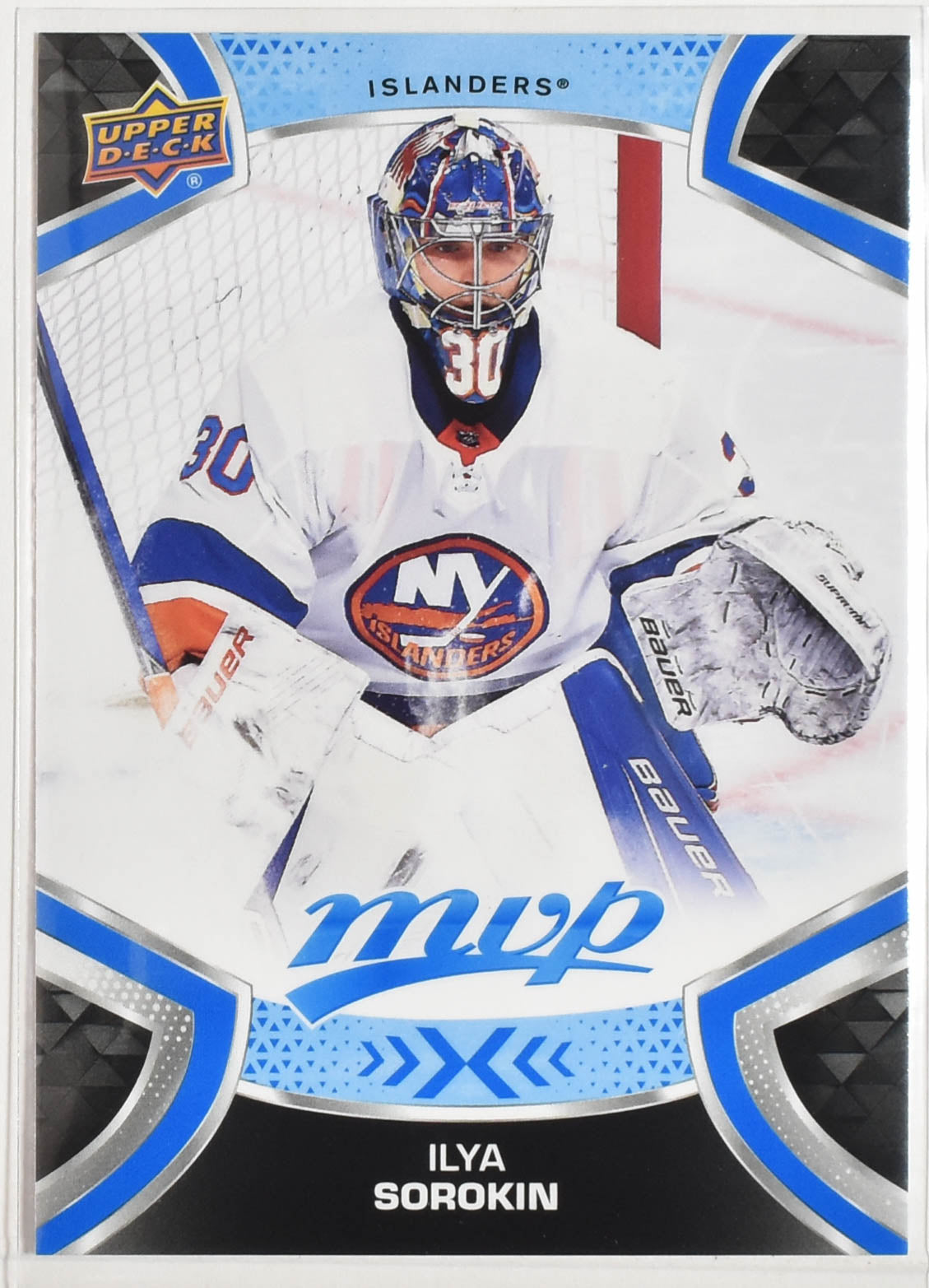 Ilya Sorokin 30 New York Islanders MVP Upper Deck 2021 Hockey