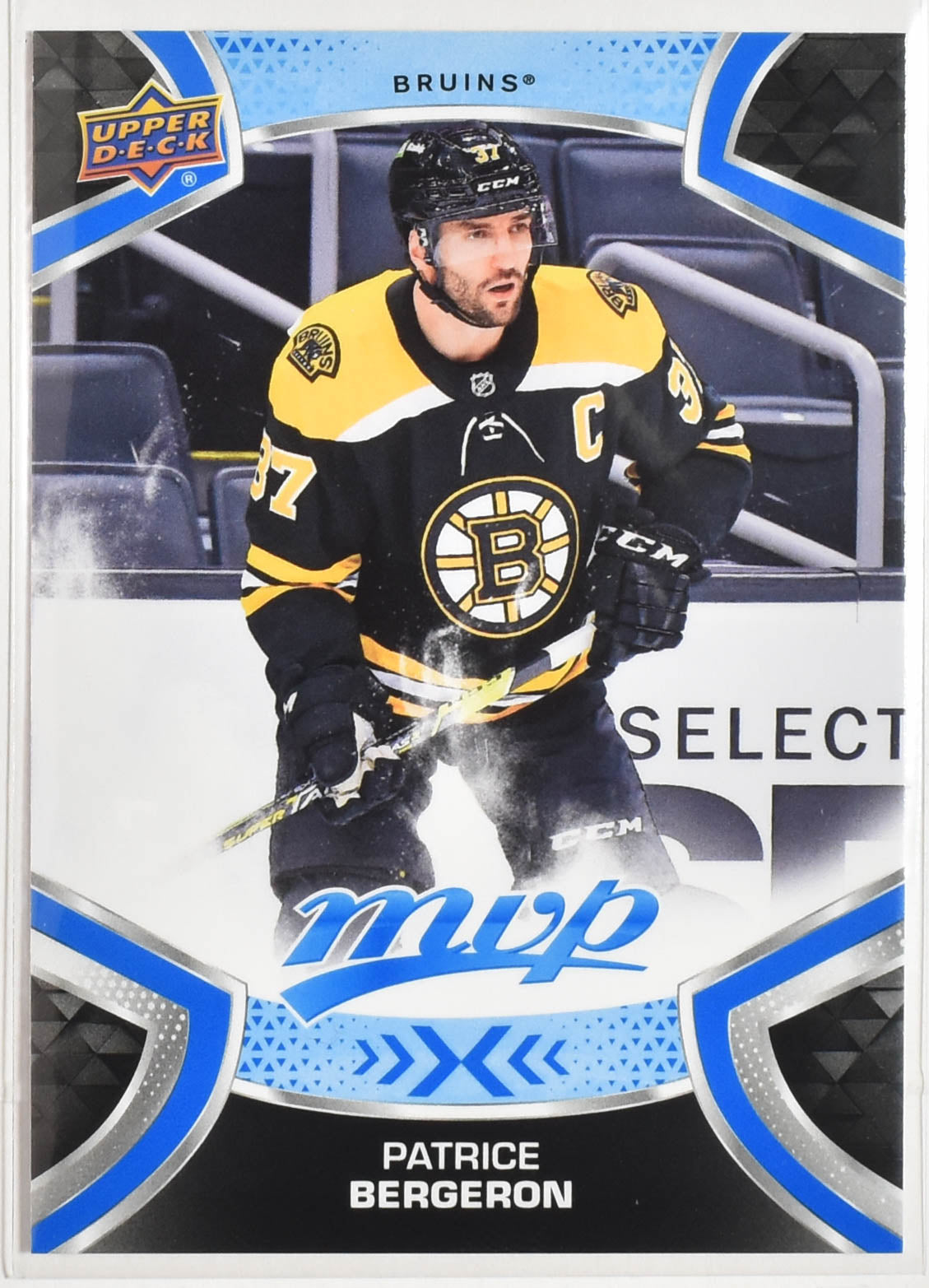 Patrice Bergeron 37 Boston Bruins MVP Upper Deck 2021 Hockey Mint