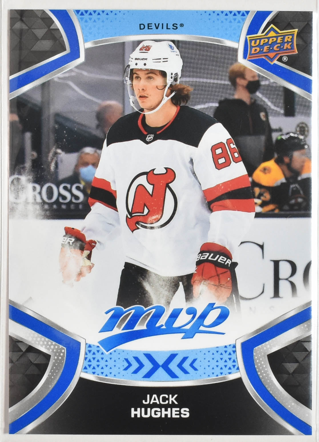 Jack Hughes 207 New Jersey Devils MVP Upper Deck 2021 Hockey