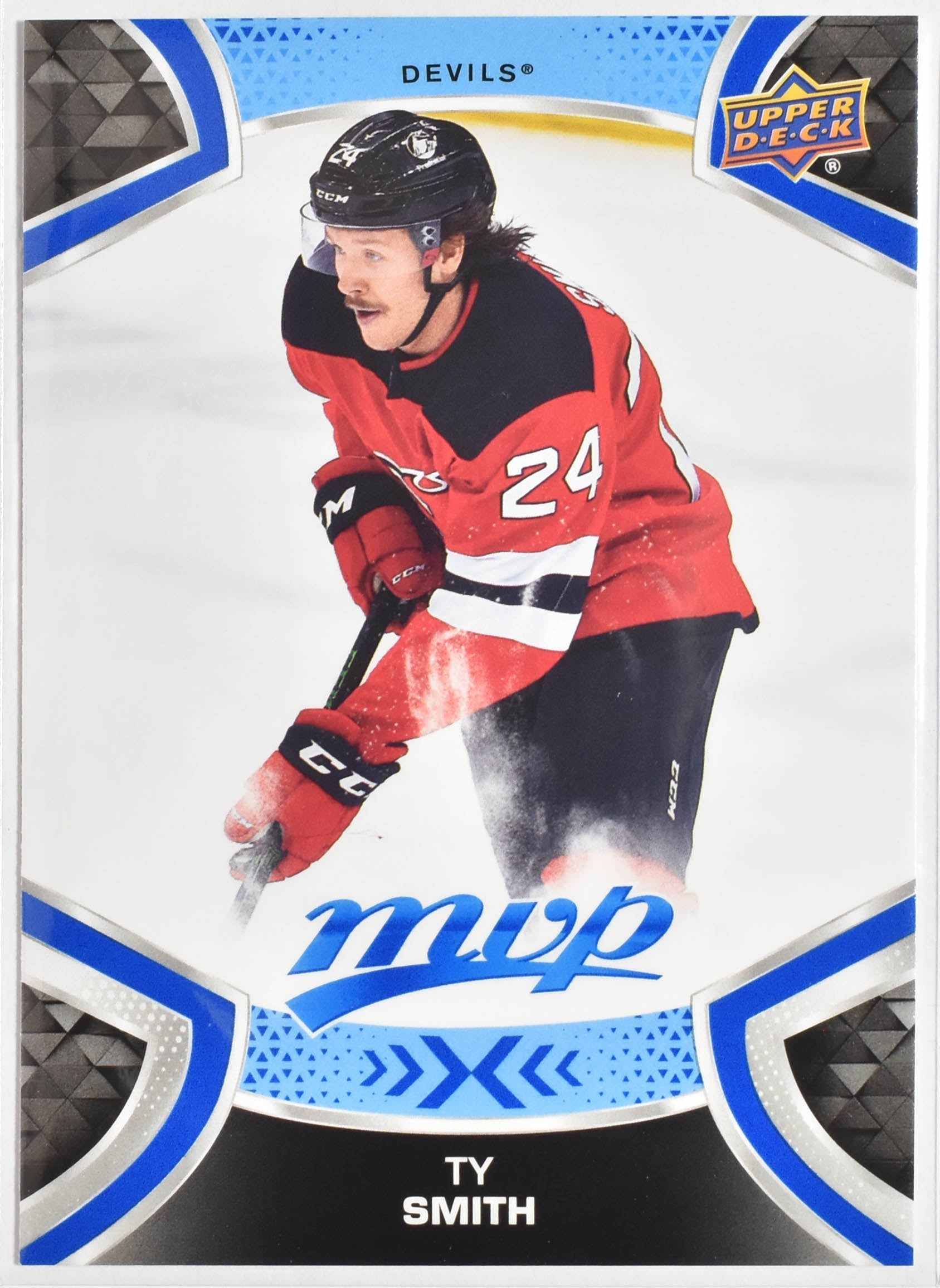 Ty Smith New Jersey Devils 176 Ice Battles MVP NHL Hockey Card Upper Deck 2021-2