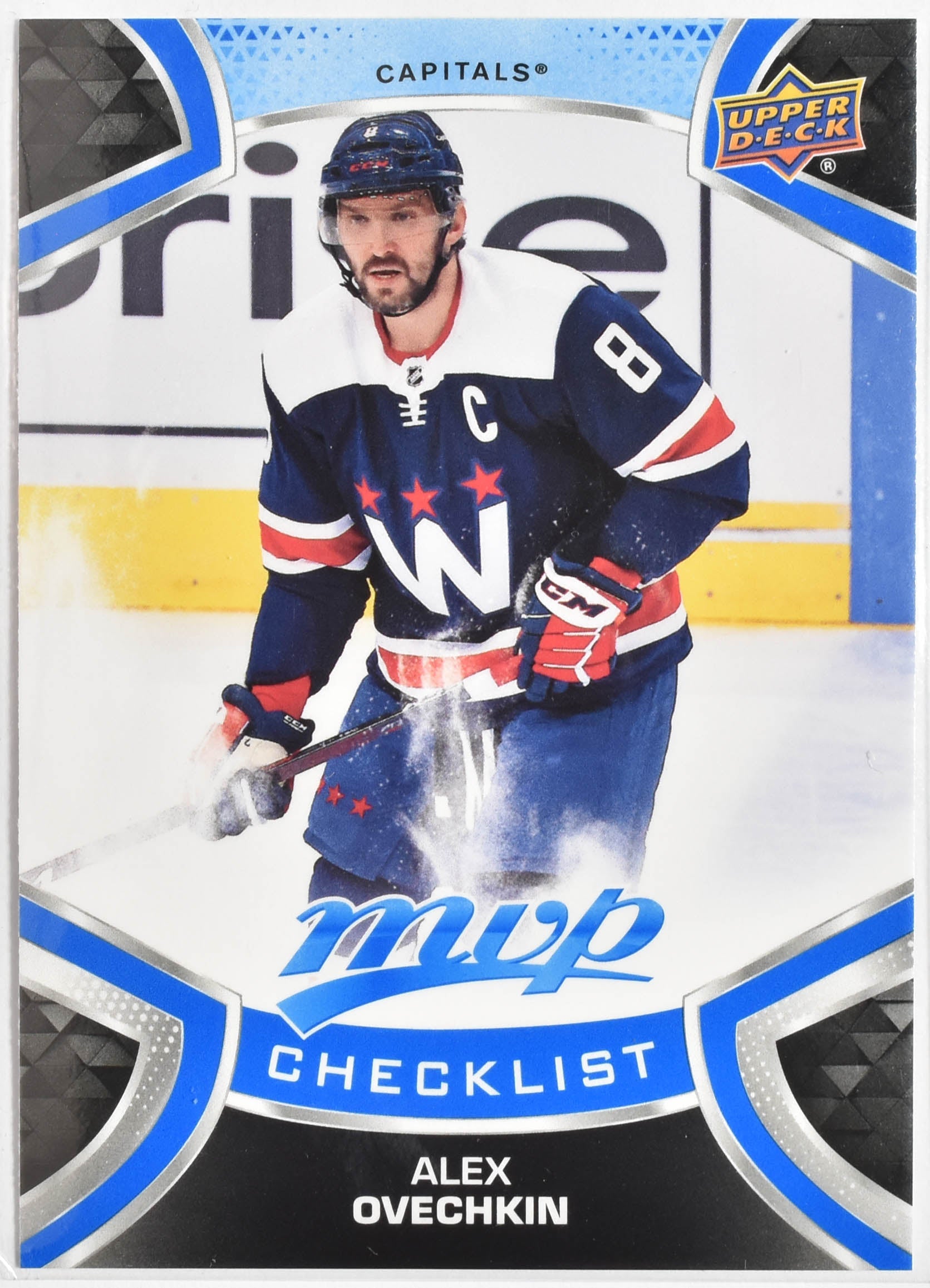 Alex Ovechkin 100 Capitals Checklist MVP Upper Deck 2021 Mint