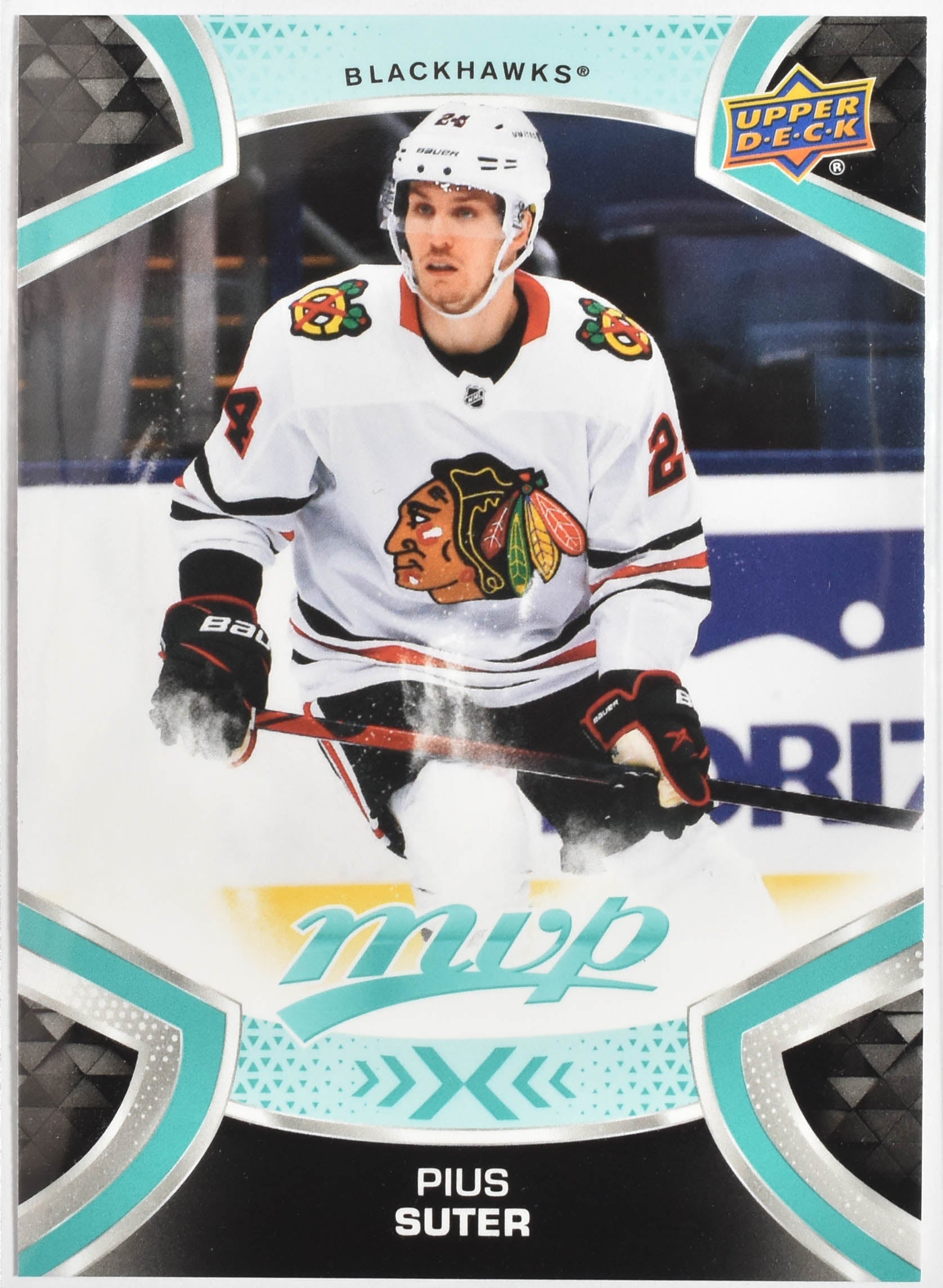 Pius Suter 158 Chicago Blackhawks MVP NHL Hockey Card Upper Deck 2021 Mint