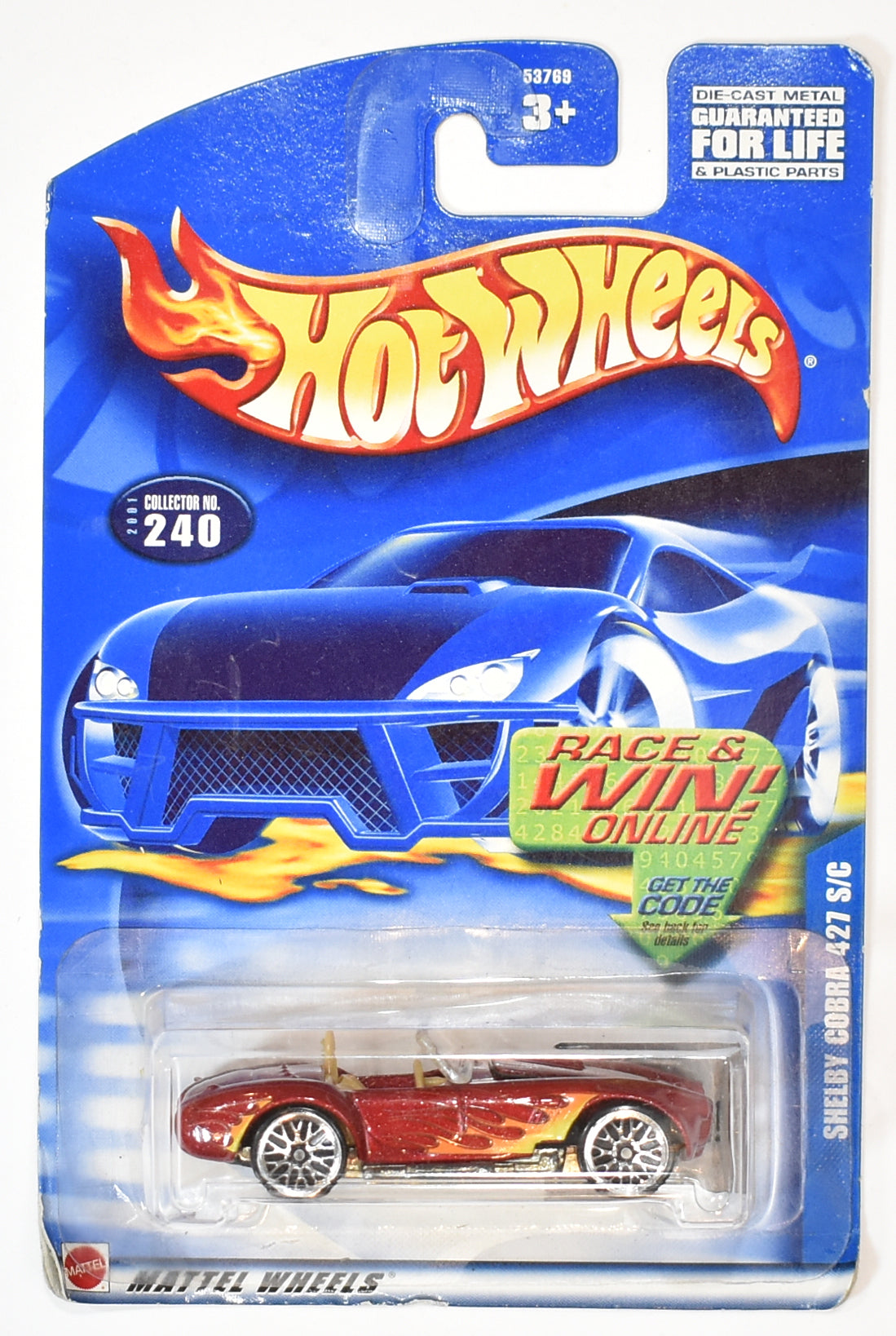 Hot Wheels car Shelby Cobra 427 S-C Damaged