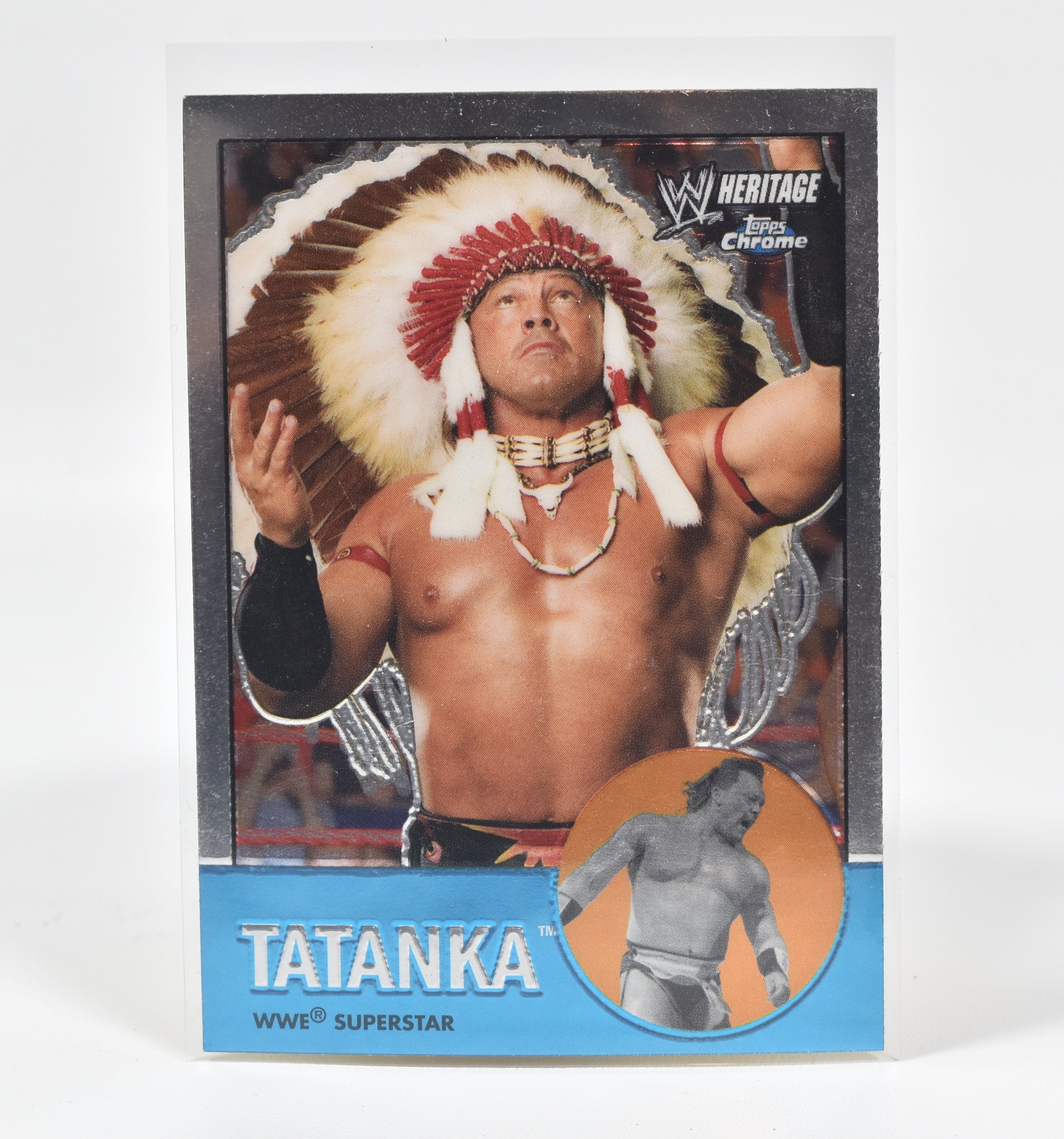 Tatanka Topps Chrome 2007 Wrestling card 4 Heritage Superstar 4