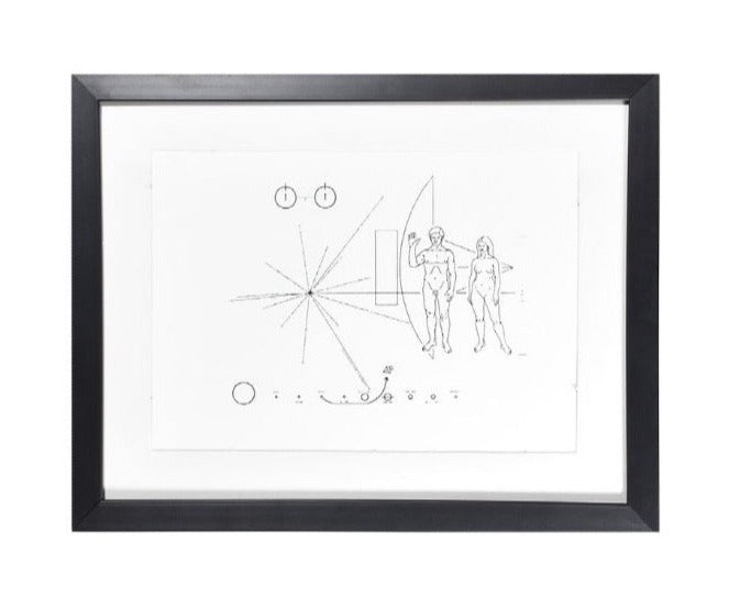 The Pioneer Plaque Message Framed Reprint 5 x 7