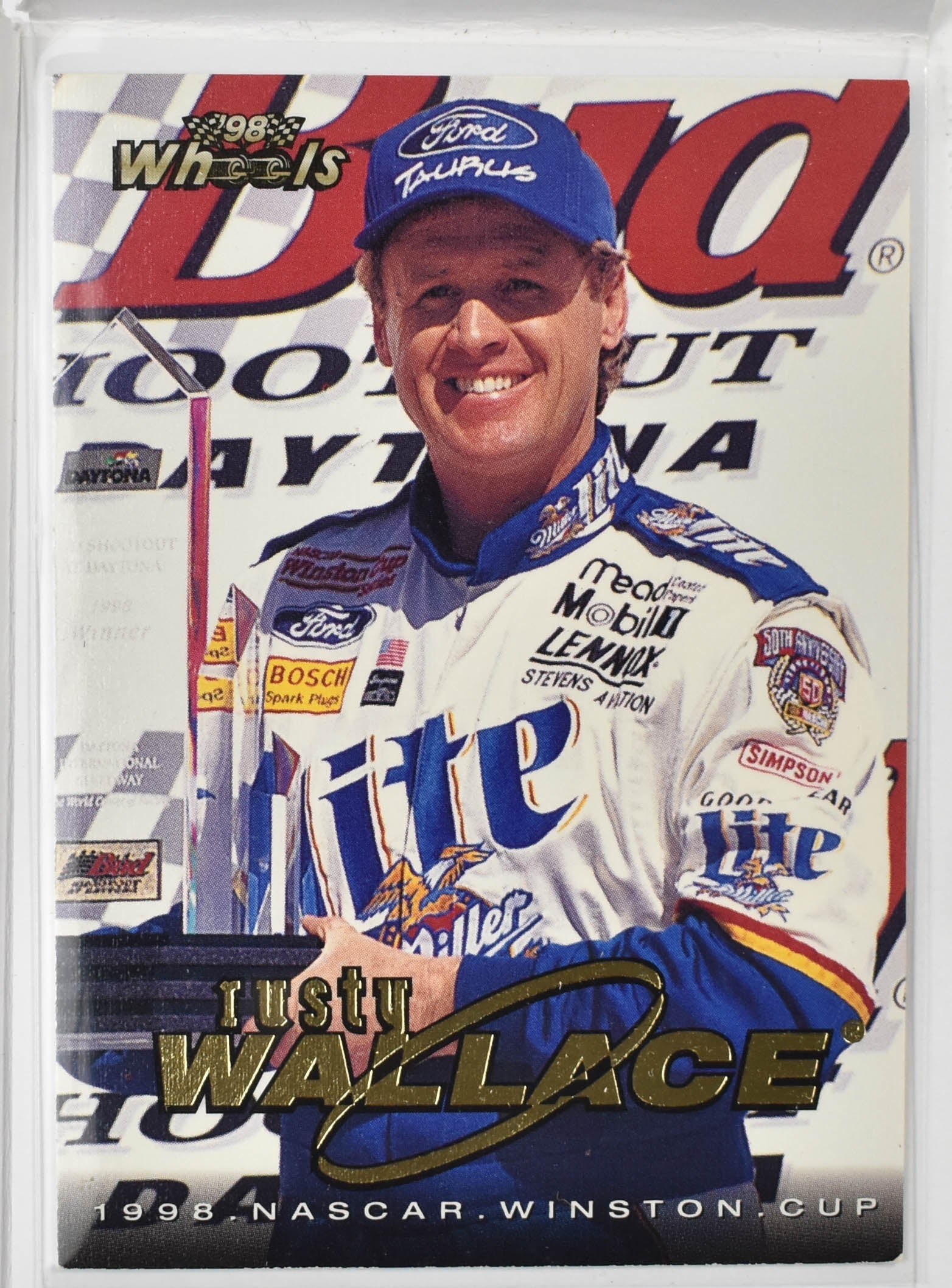 Rusty Wallace 29 Wheels Sports Cards 1998 Nascar Card