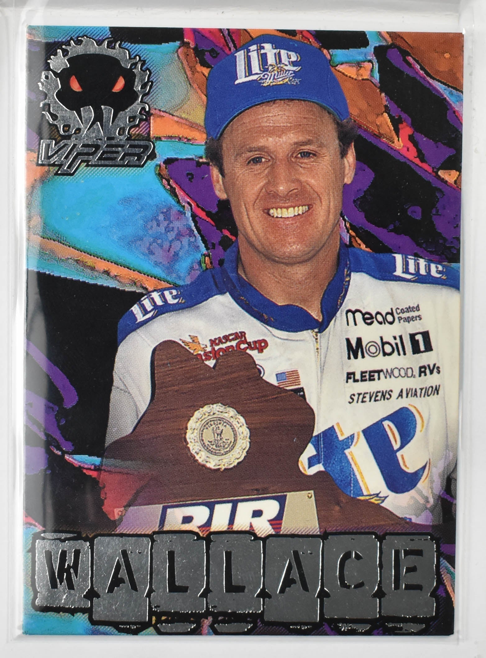 Rusty Wallace 52 Wheels Sports 1997 Viper Nascar Card