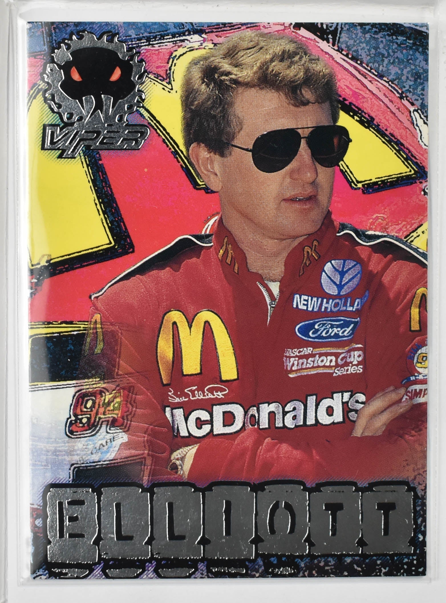 Bill Elliott 19 Viper Wheels Sports 1997 Nascar Card