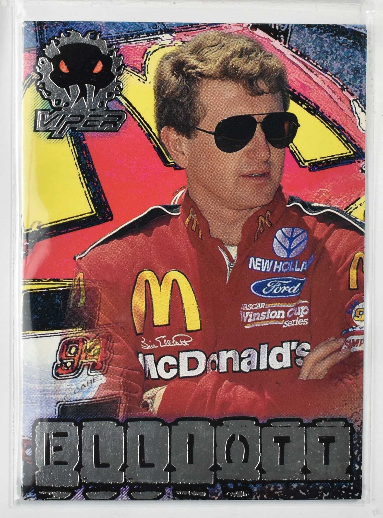 Bill Elliott 19 Viper Wheels Sports Nascar Card 1997