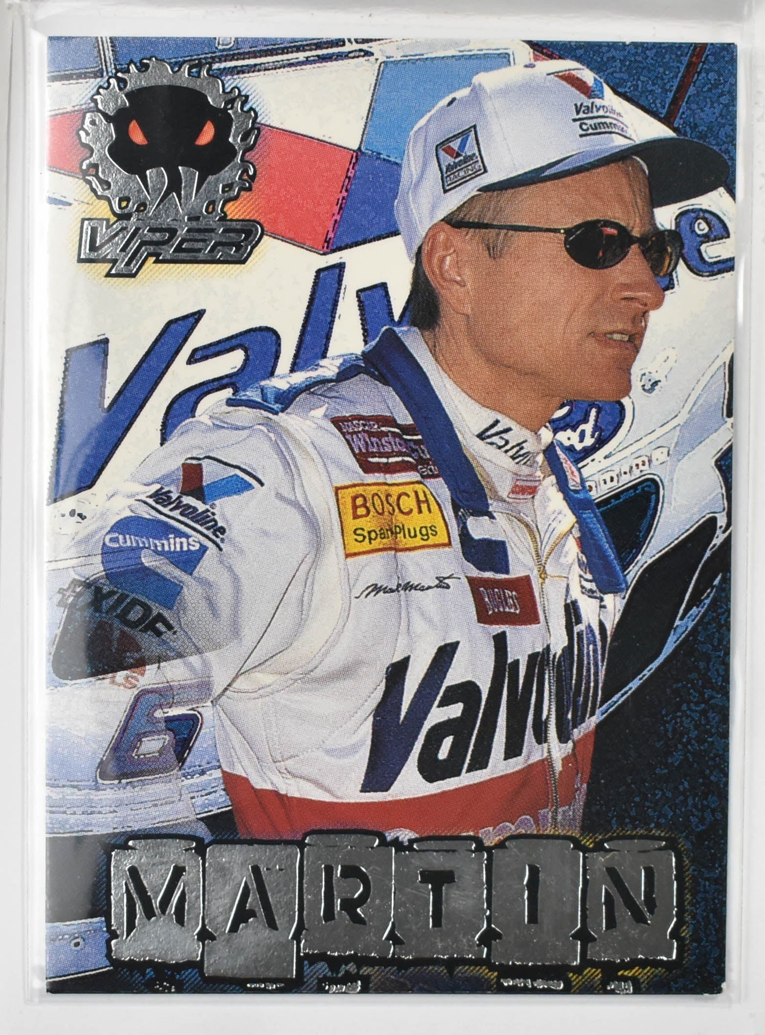 Mark Martin 4 Wheels Sports 1997 Viper Nascar Card