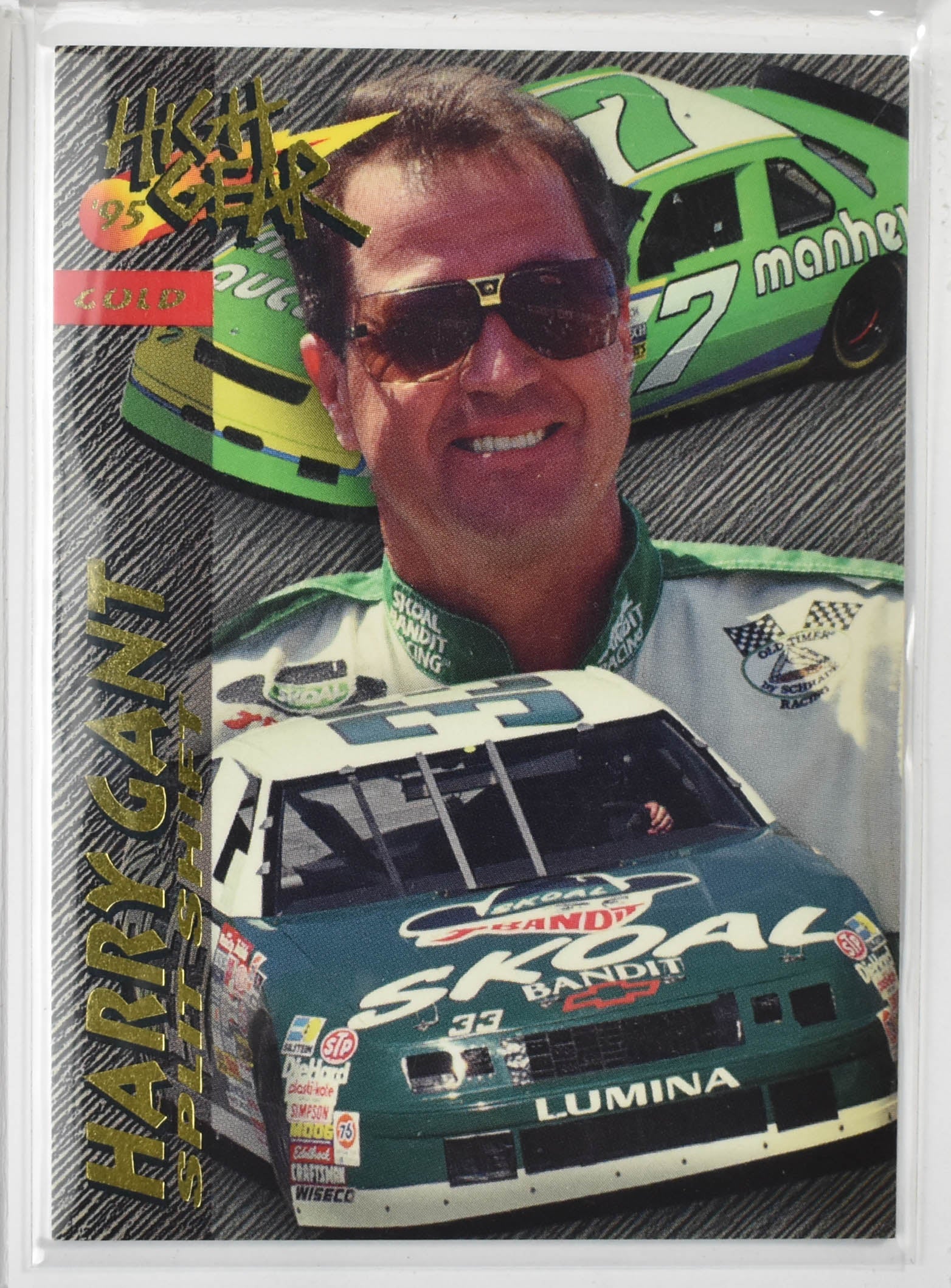 Harry Gant 68 High Gear Gold 1995 Nascar Card