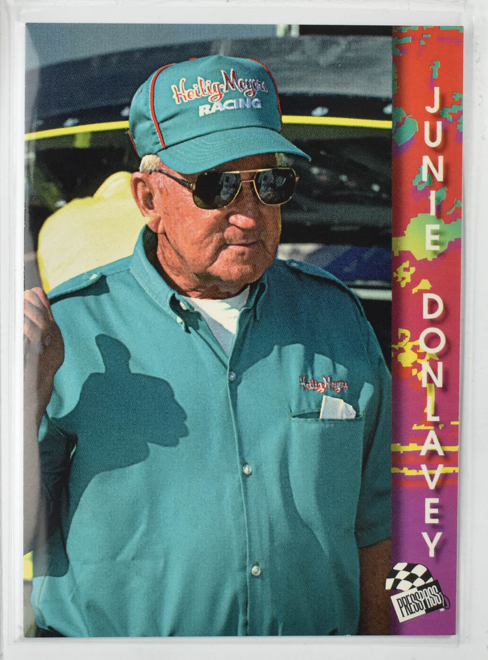 Junie Donlavey 77 Press Nascar Card