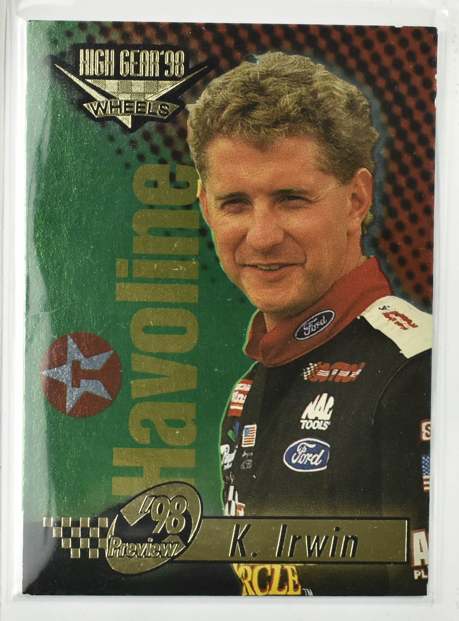 Kenny Irwin 60 Wheels 1998 Golden High Gear Nascar Card