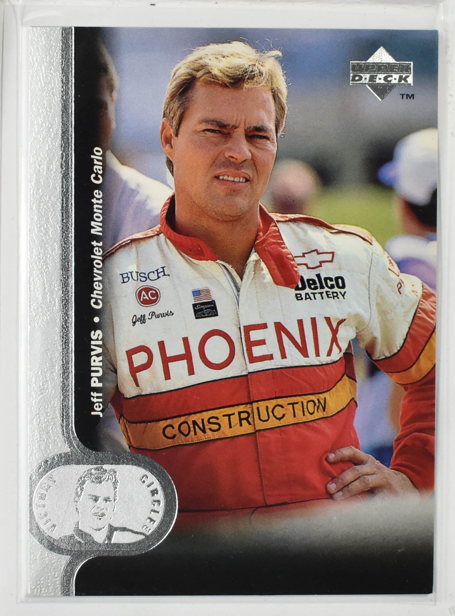 Jeff Purvis 29 Upper Deck 1996 Nascar Card