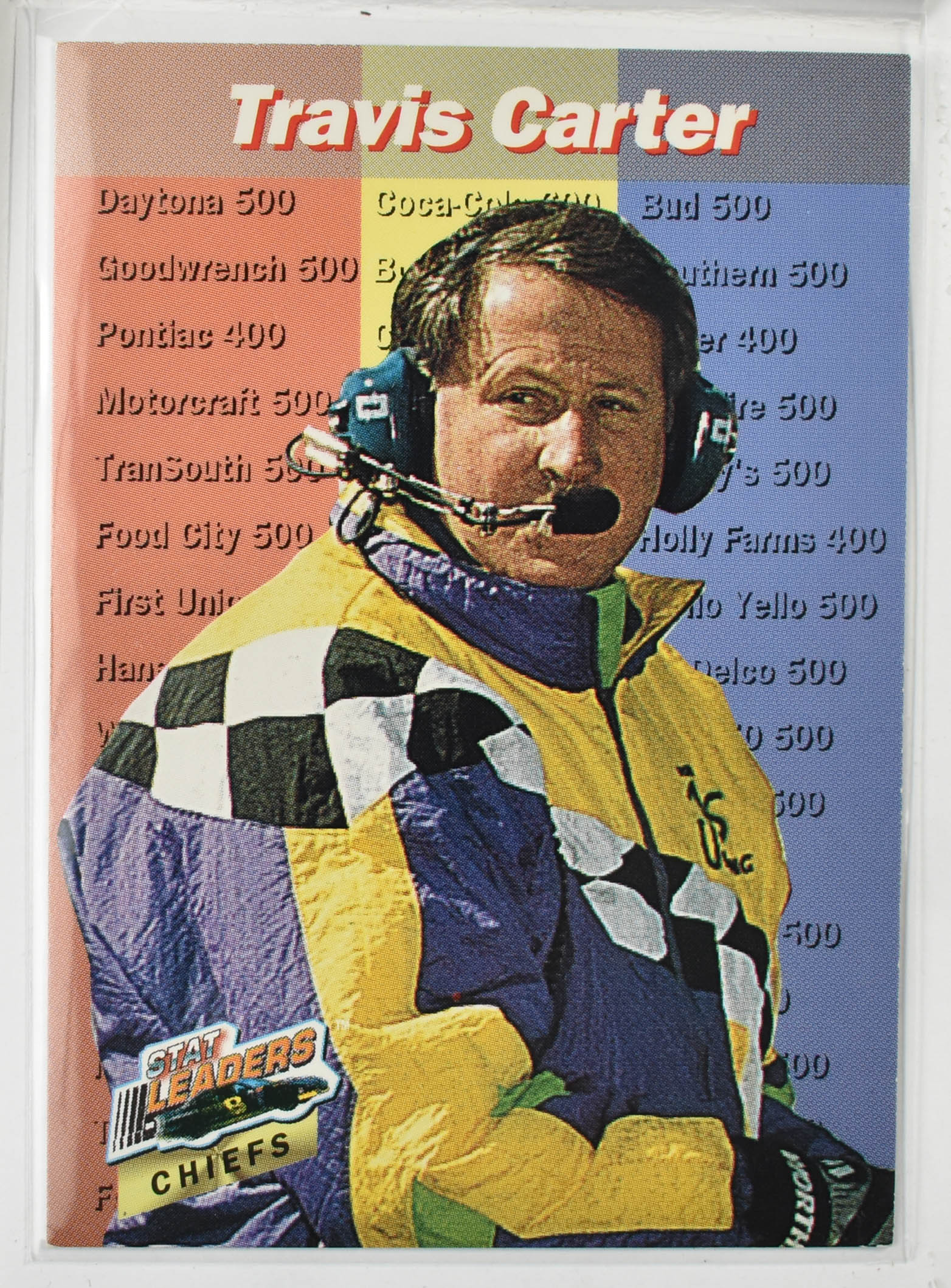 Travis Carter SL52 Stat Leader Chiefs 1994 Power Racing Pro Set