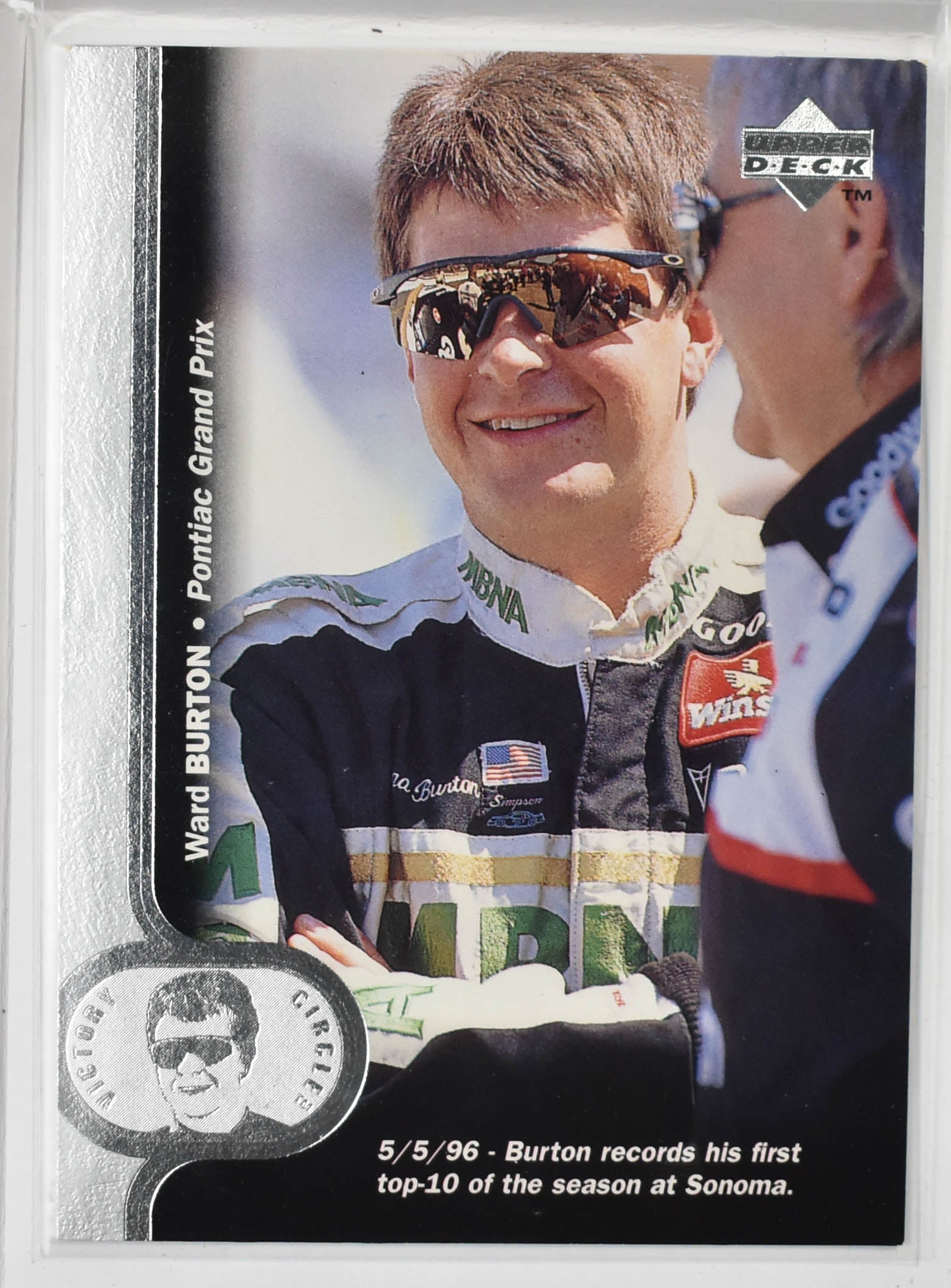 Ward Burton 22 Nascar Card Upper Deck