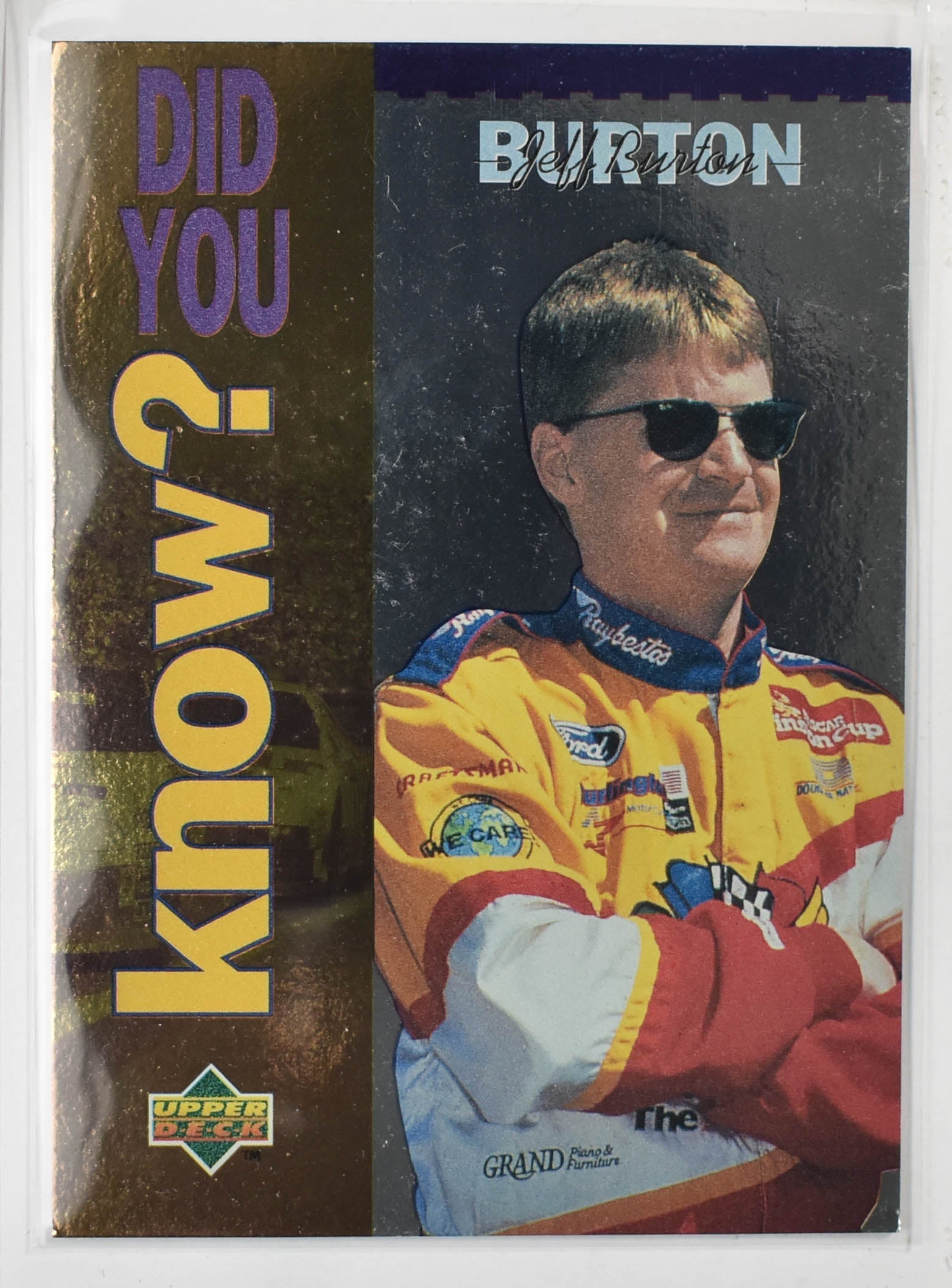 Jeff Burton 168 Upper Deck Nascar Card 1995