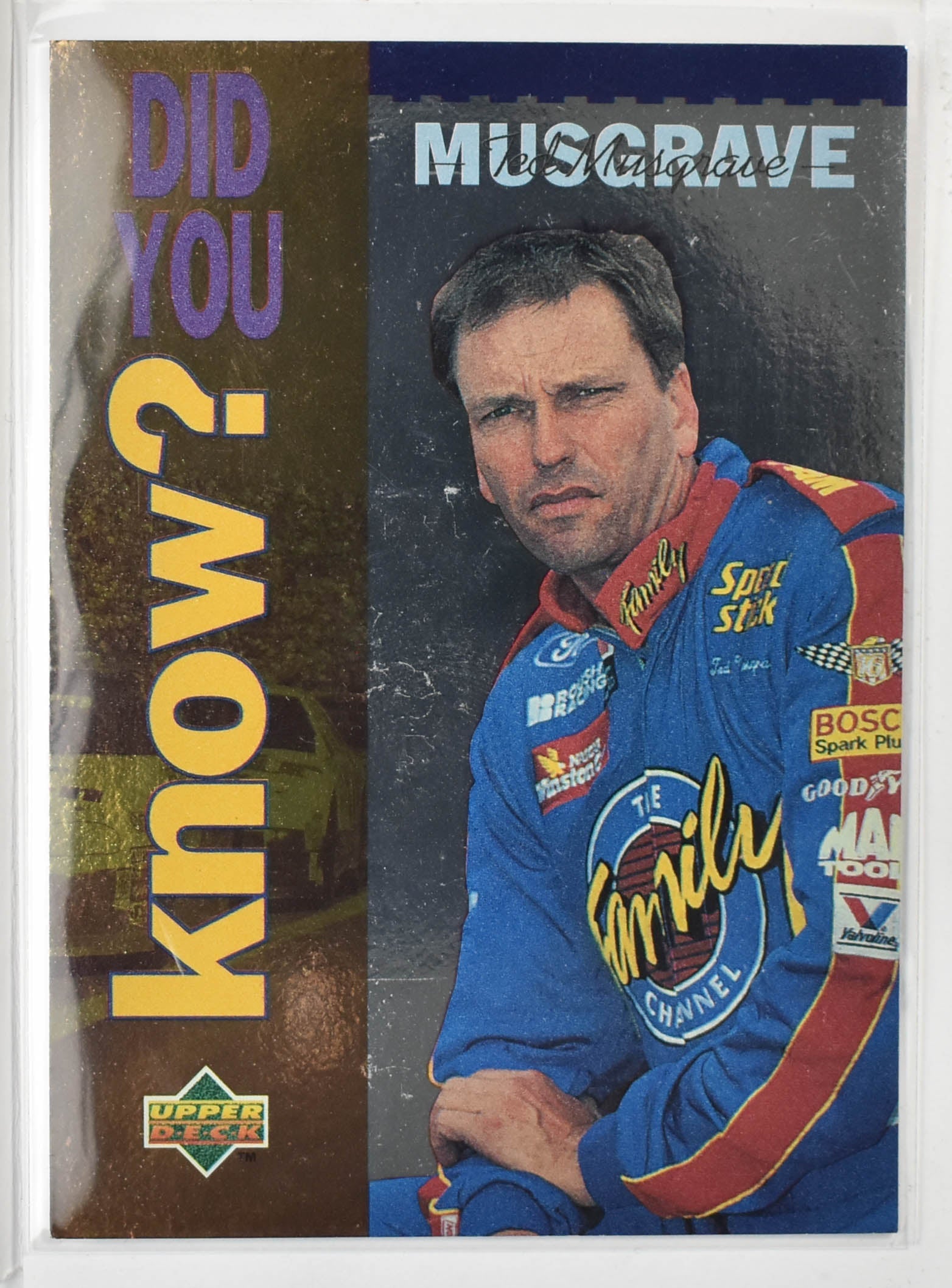 Ted Musgrave 175 Upper Deck 1995 Nascar Card