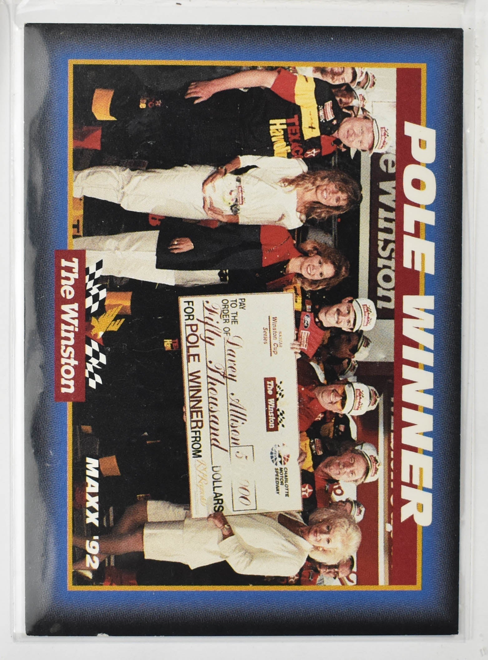 Pole Winner 42 of 50 The Winston 1992 Nascar Card