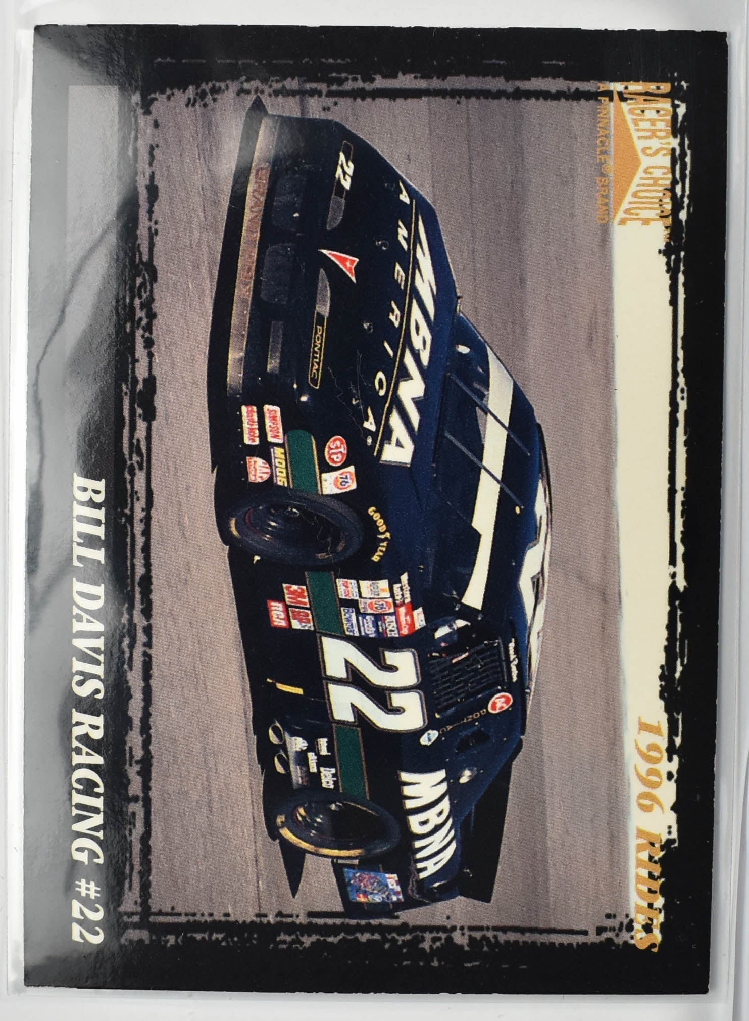 Ward Burton 35 Pinnacle Nascar Card