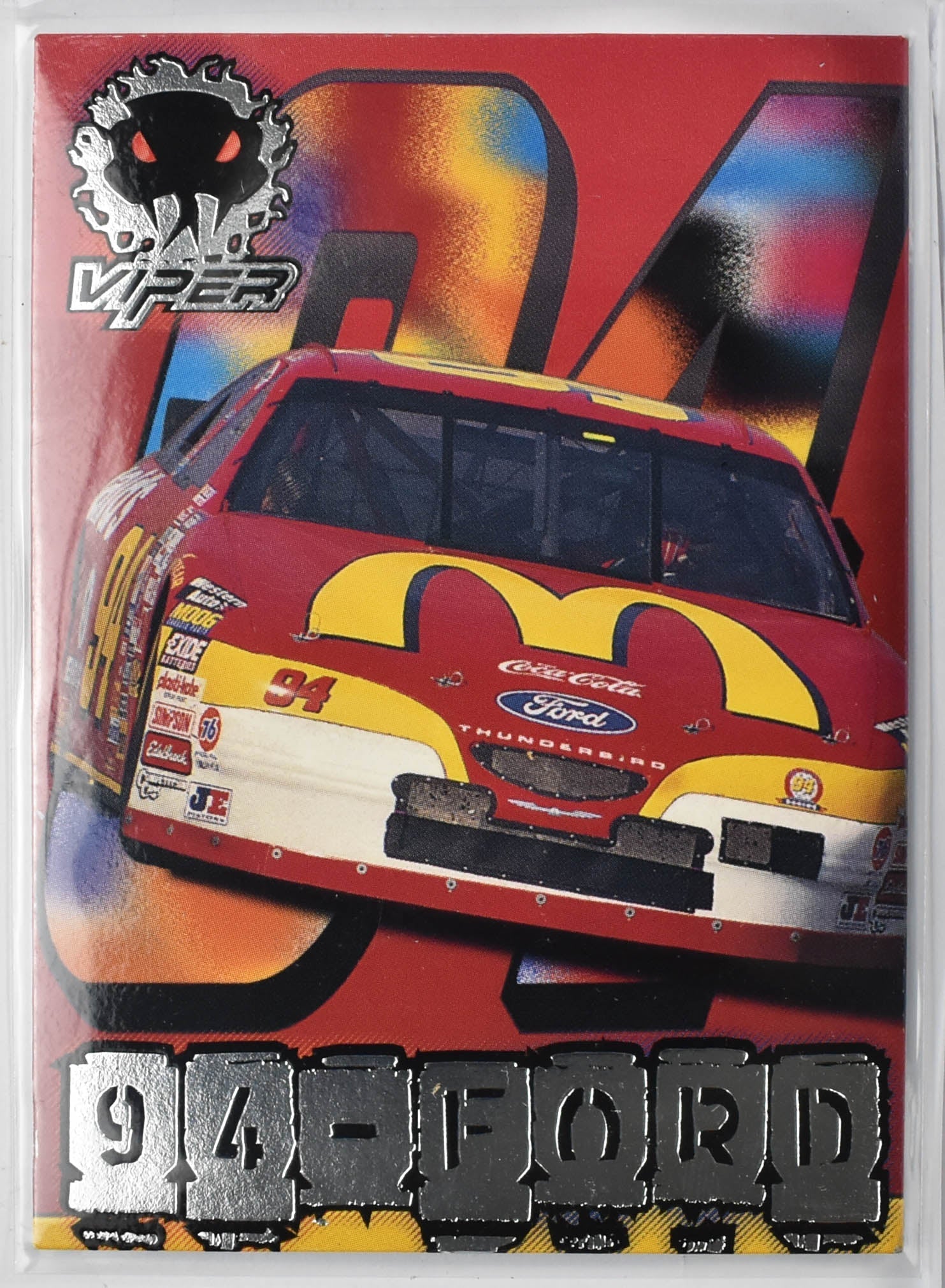 Bill Elliott 80 Viper 94 Ford Nascar Card