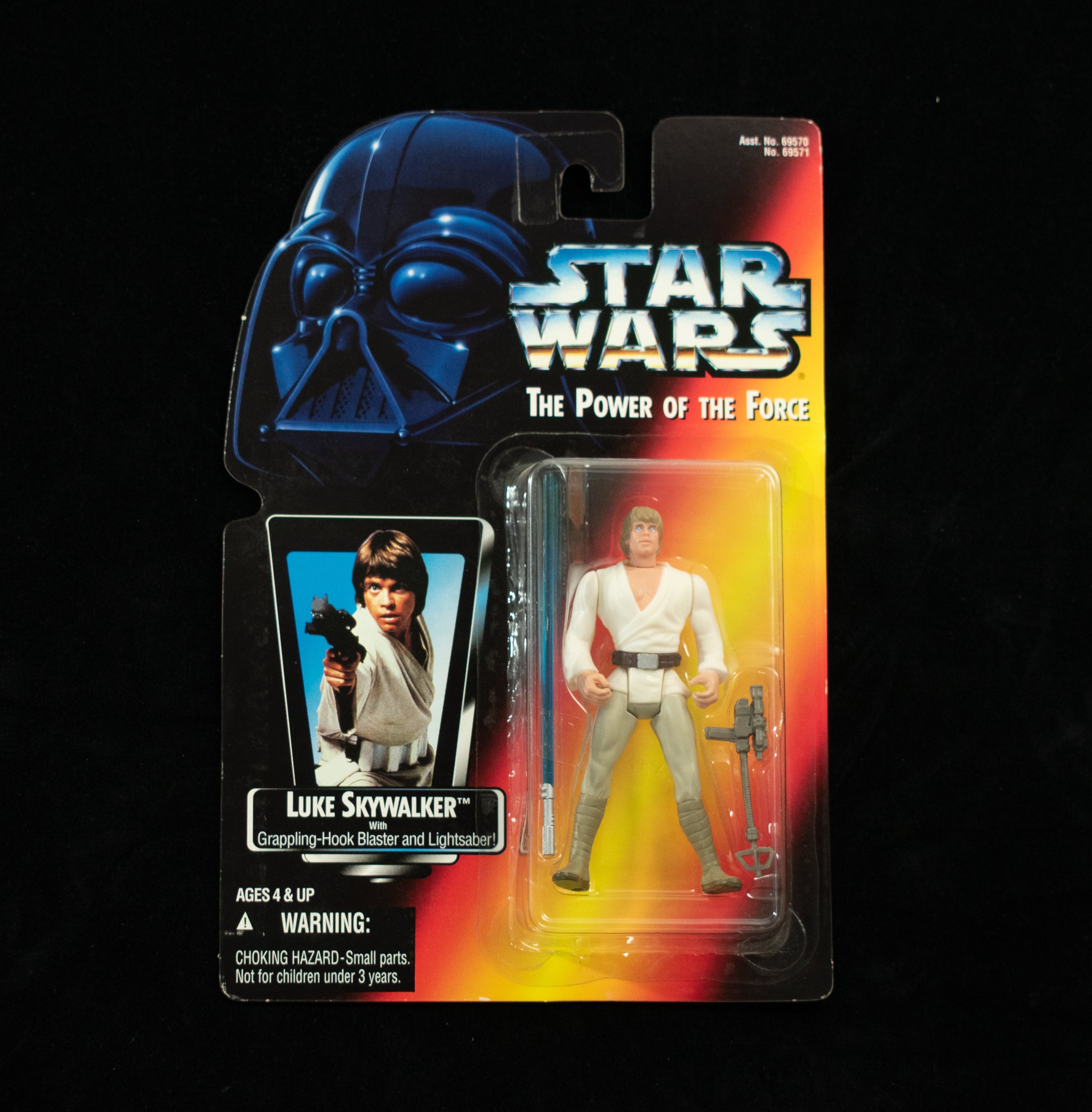 Star Wars Power Of the Force Orange Card Luke Skywalker Grappling Hook 1995