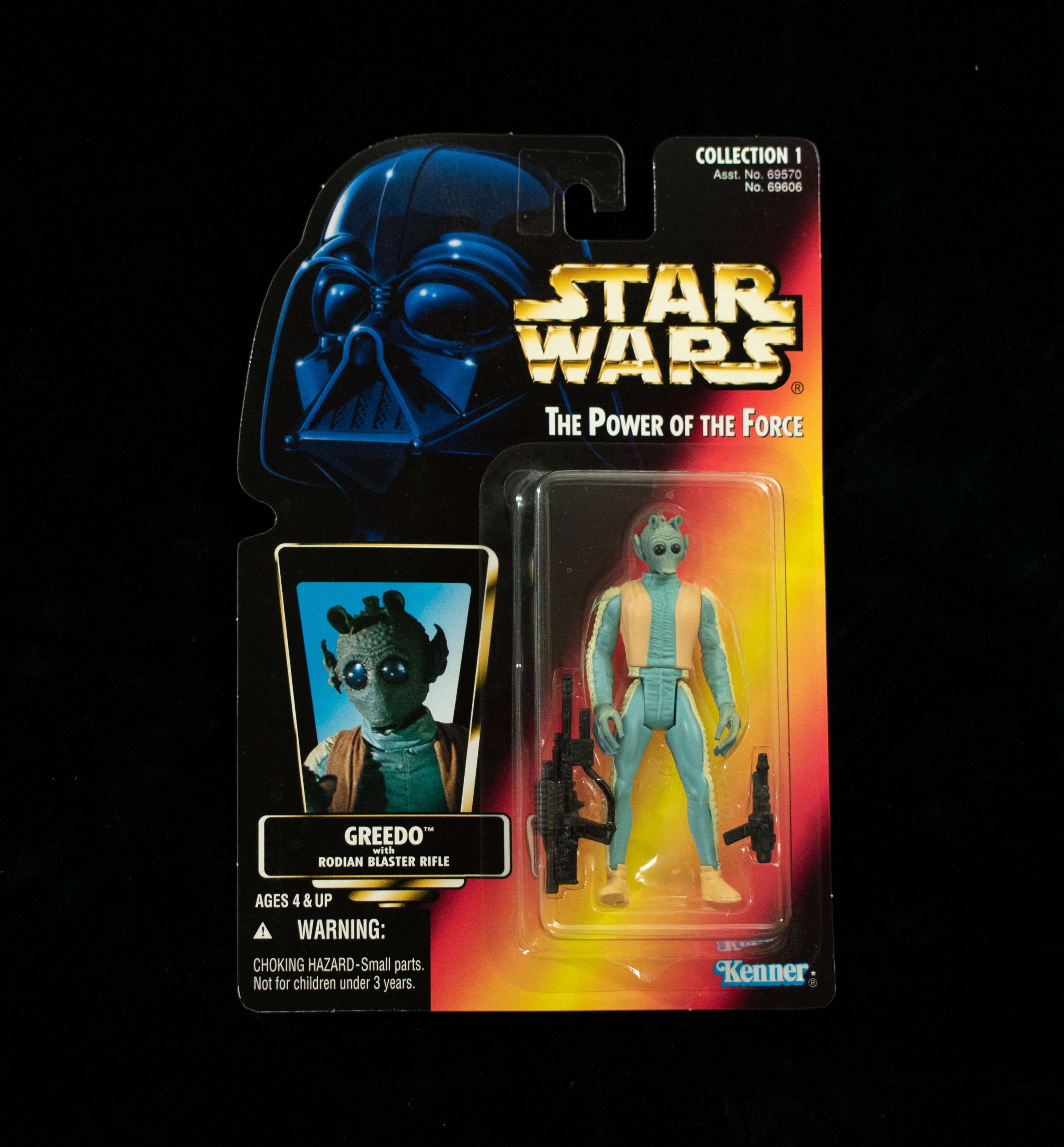 Star Wars Power Of the Force Orange Card Greedo 1995