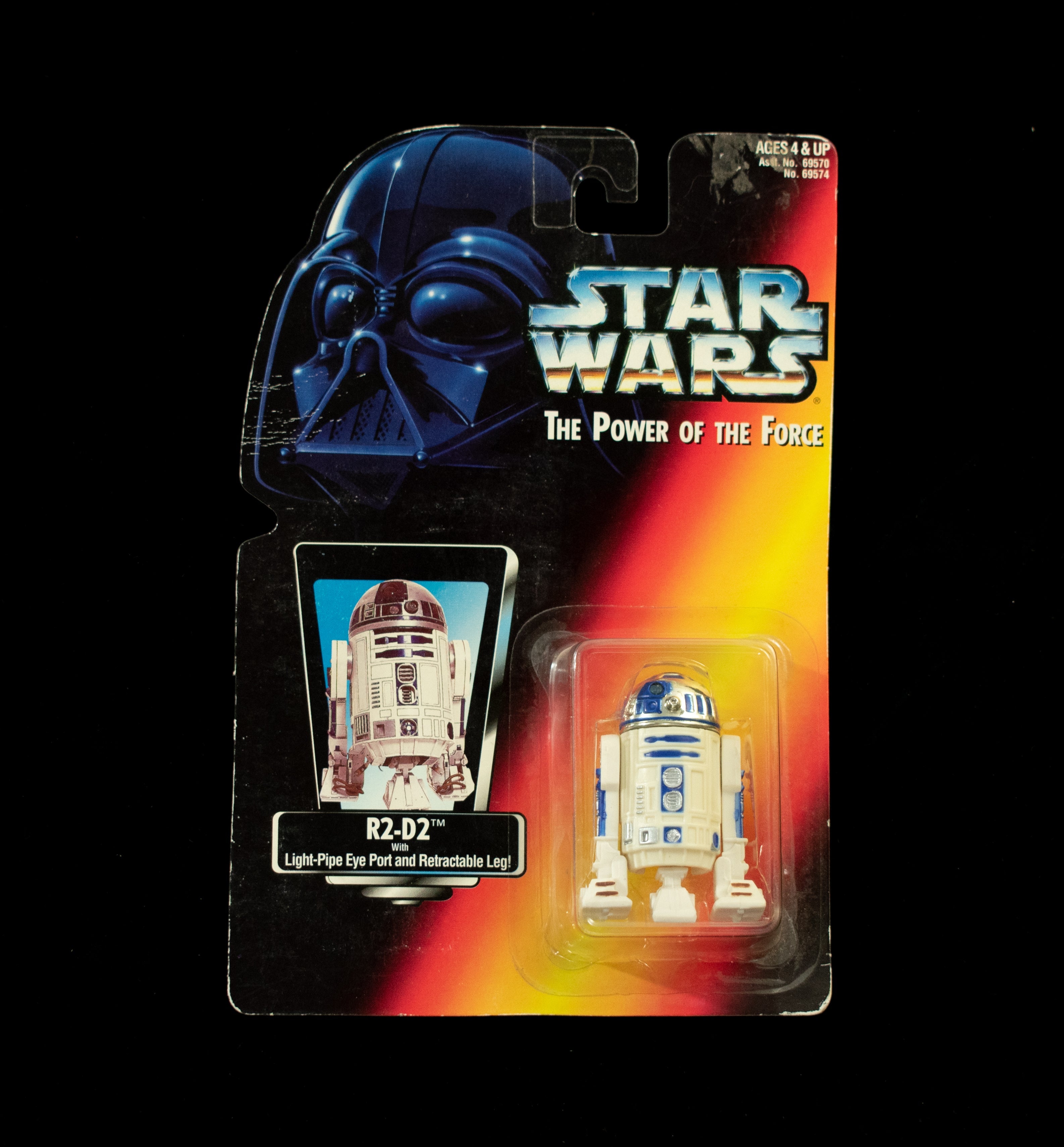 Star Wars Power Of the Force Orange Card R2-D2 Kenner 1995