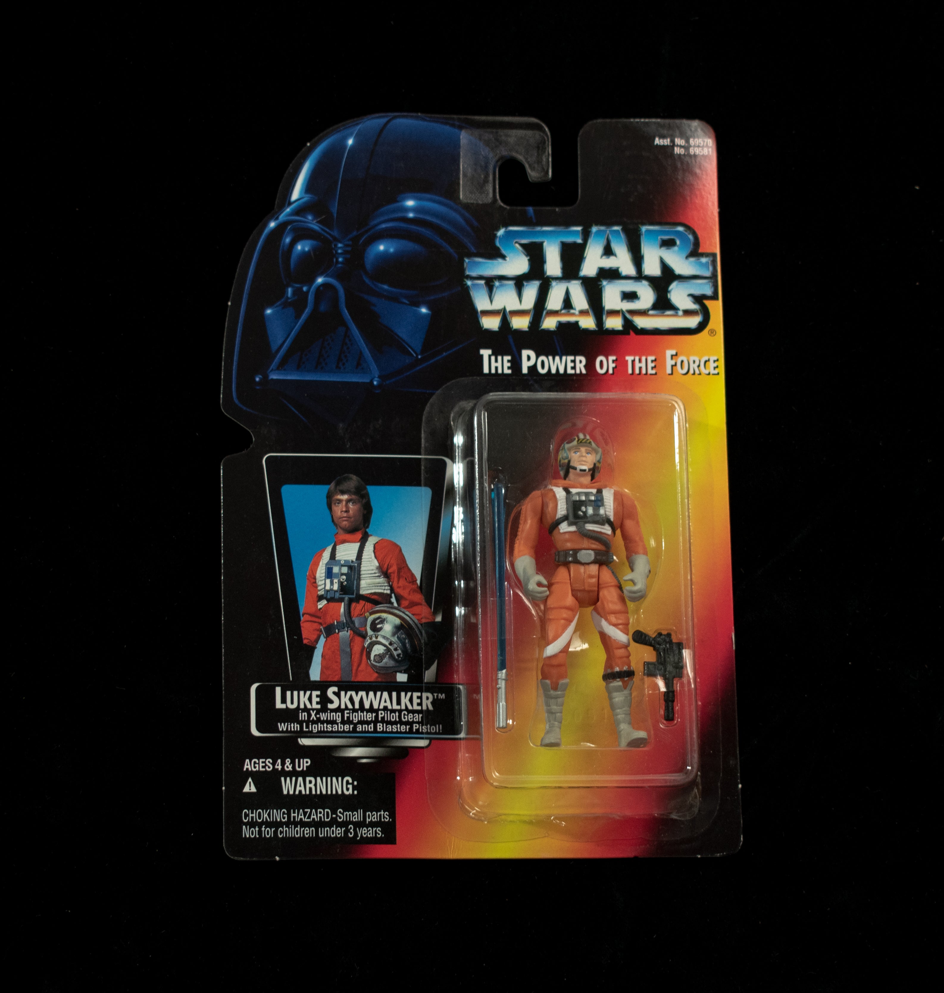 Star Wars Power of the Force Orange Card Luke Skywalker X-Wing Pilot