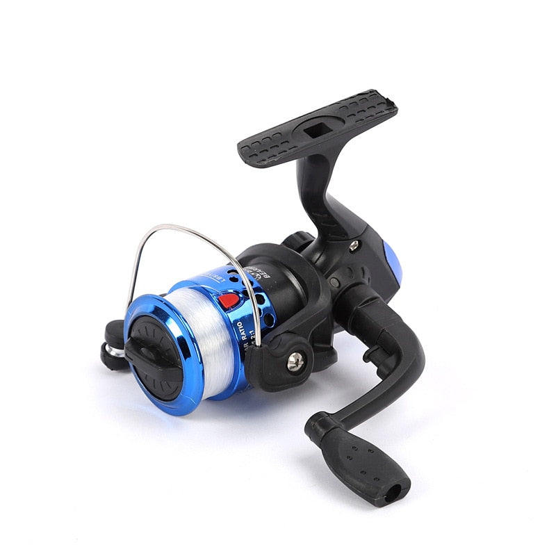 Ultralight Folding Fishing Reel 5.2:1 Spinning Reel With 60m Fishing Line Large Diameter Line Roller Casting Wheel Vessel Bait