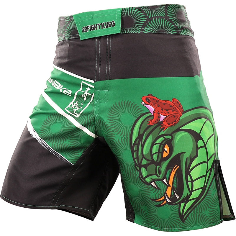 Muay Thai Boxing Shorts for Men Women Kids Snake pattern Kickboxing Fighting MMA Trunks Sanda Grappling Bjj Running Sports  Pant