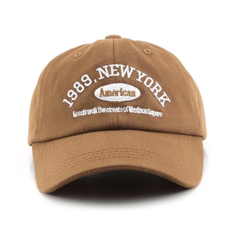 Embroidery 1989 New York Baseball Hats Washed Cotton Cap For Men Women Adjustable Snapback Caps Baseball Cap Letter Dad Hat Hot