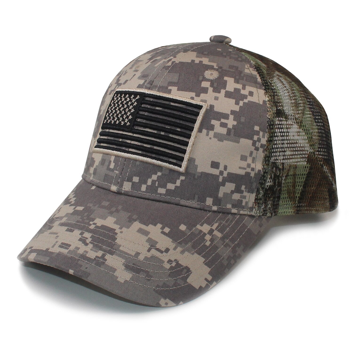 Flag Embroidered Hat, Men Camouflage Baseball Cap Army Military Camo Hat Outdoor Sports Cap Tactical Hunting Fishing Hat