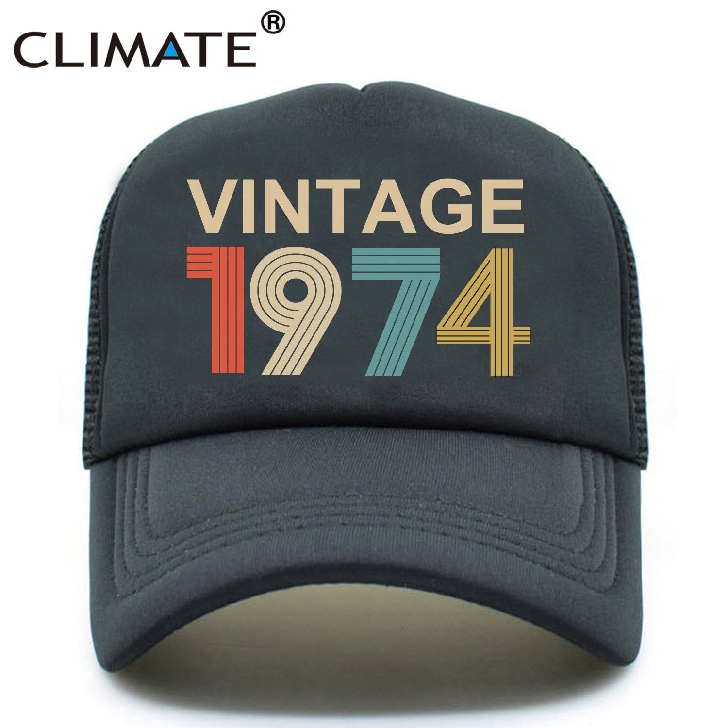 CLIMATE Vintage 1978 Cap 1978 Vintage Trucker Cap Men Retro 40th Birthday Gift Baseball Caps Black Cool Trucker Caps Hat for Men