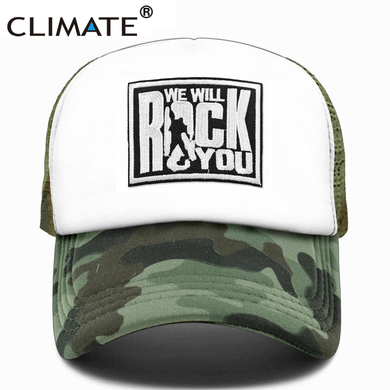 CLIMATE Rock and Roll Rock Trucker Cap Cool Rocker Men Mesh Hat Cap Metal Music