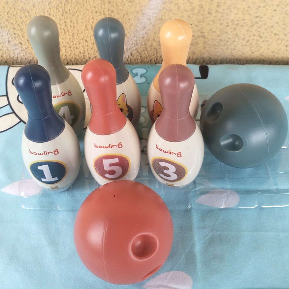 1 Set Mini Bowling Game Supplies Plastic Kid Bowling Kit Kids Bowling Play Kit