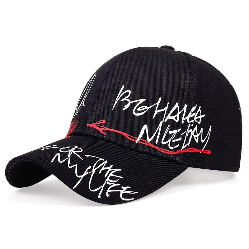 fashion Letter Baseball Cap Graffiti Sun Hip Hop Cap Visor Spring Hat Men Adjustable Snapback Cotton Cap For Women Men Hats