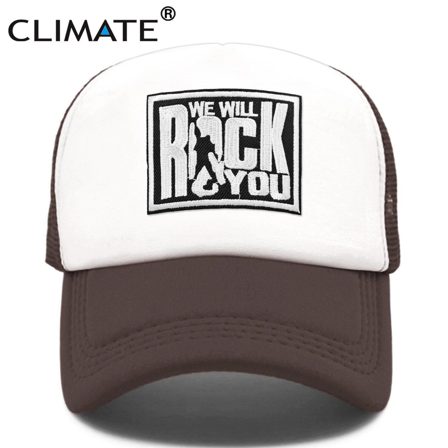 CLIMATE Rock and Roll Rock Trucker Cap Cool Rocker Men Mesh Hat Cap Metal Music