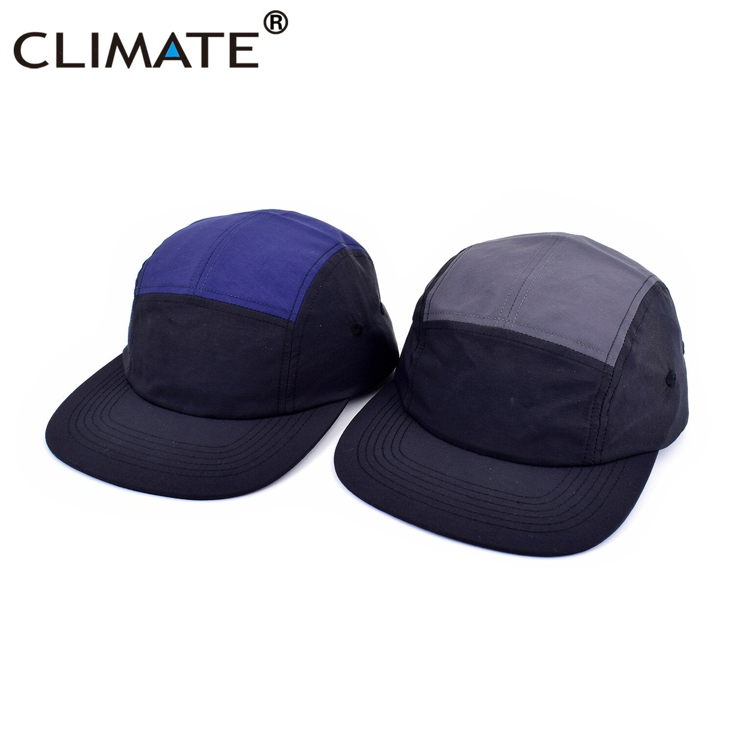 CLIMATE Hiphop 5 Five Panel Baseball Cap Quick Dry 5 Panels Outdoor Sport Hat Cap Breathable Trucker Snapback Hat for Camping