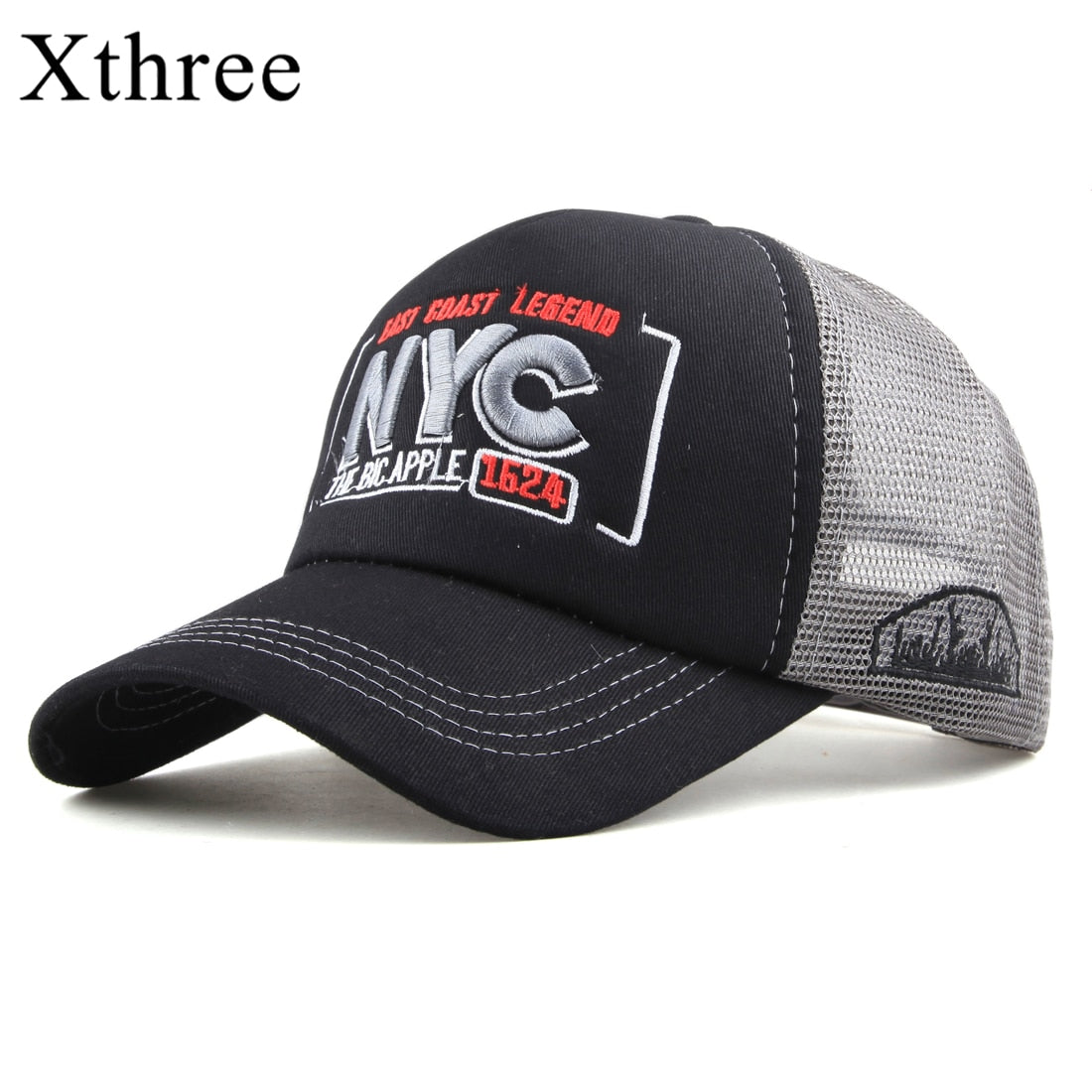 Xthree New Men's Baseball Cap Embroidery Summer Mesh Cap Hat For Men Women Snapback Gorras Hombre hat Casual Cap Dad Hat