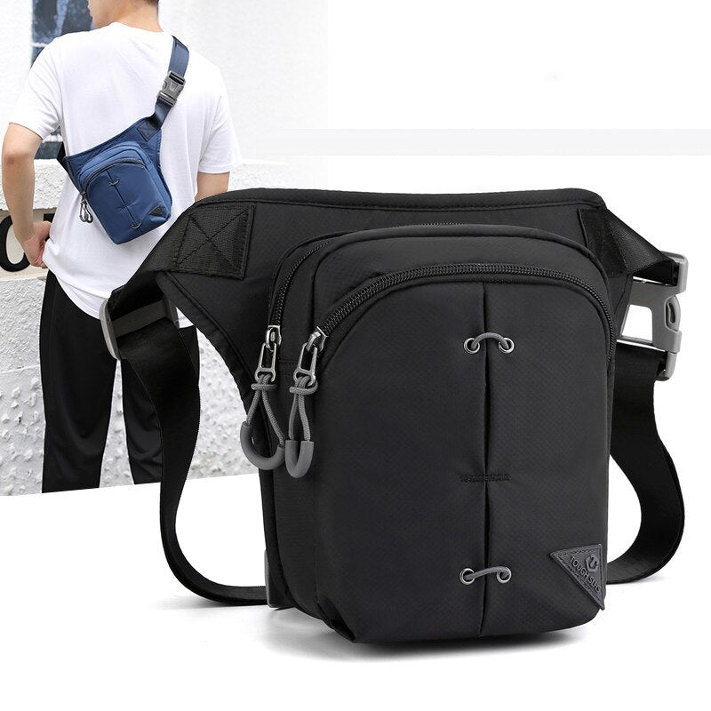 Rider Drop Leg Bag Waist Fanny Pack for Men Motorcycle Travel Assault Male Nylon Belt Messenger Cross Body Thigh Hip Bags