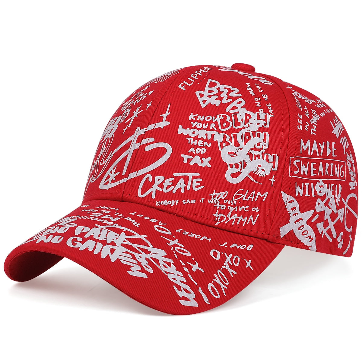 fashion Letter Baseball Cap Graffiti Sun Hip Hop Cap Visor Spring Hat Men Adjustable Snapback Cotton Cap For Women Men Hats