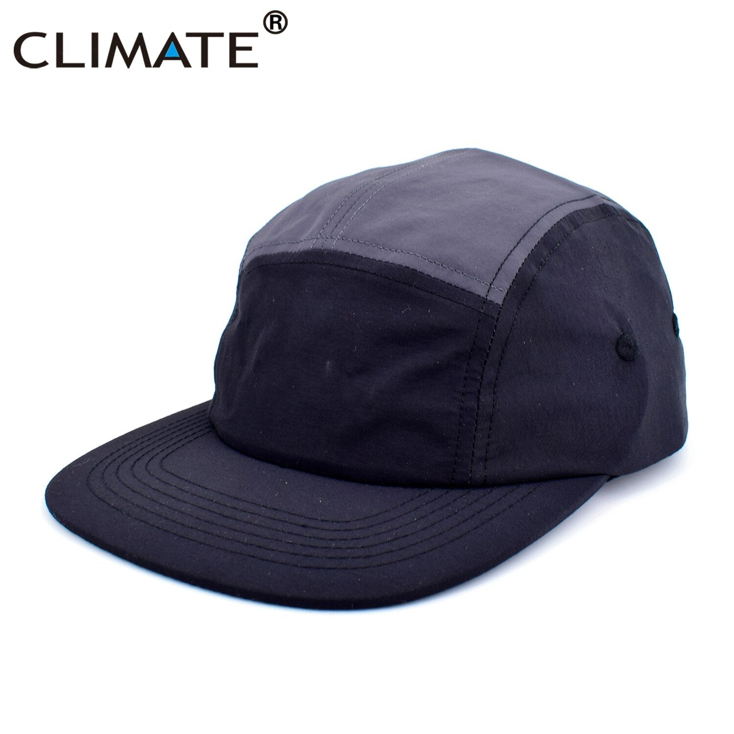 CLIMATE Hiphop 5 Five Panel Baseball Cap Quick Dry 5 Panels Outdoor Sport Hat Cap Breathable Trucker Snapback Hat for Camping