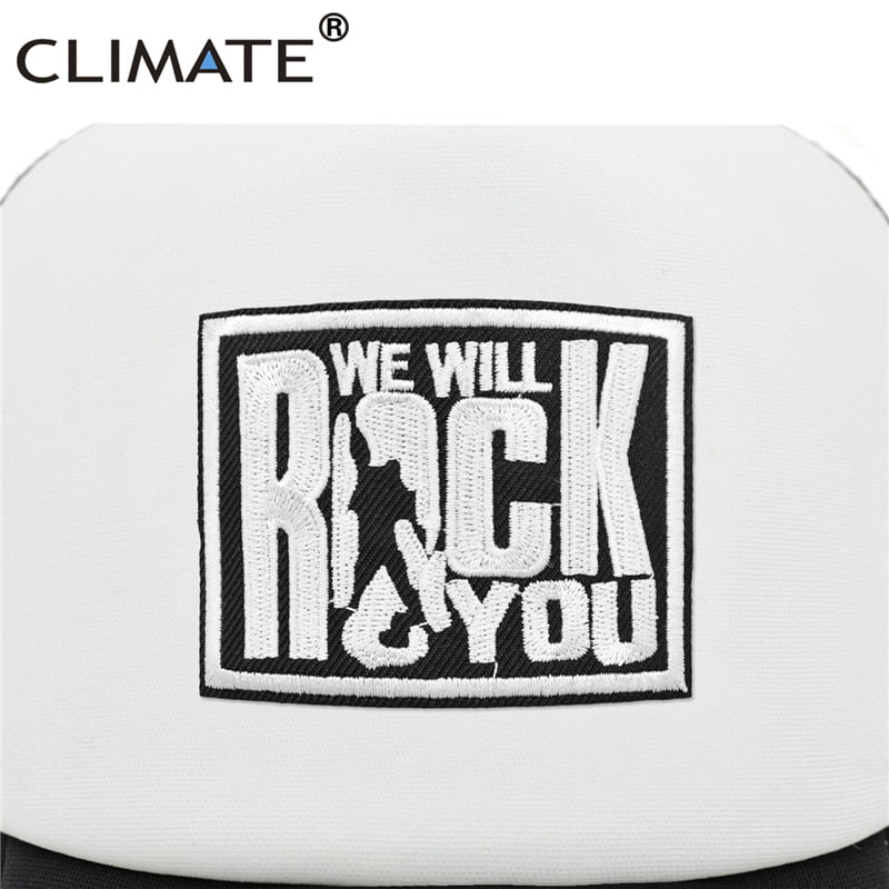 CLIMATE Rock and Roll Rock Trucker Cap Cool Rocker Men Mesh Hat Cap Metal Music