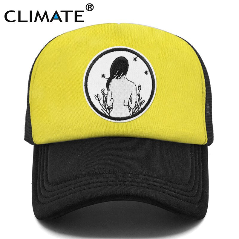 CLIMATE Beatuy Girl Trucker Cap Pink Black Girl Youth Women Beatuy Cap Young Lady Hip Hop Hat Mesh Cap Will Always Love YQ