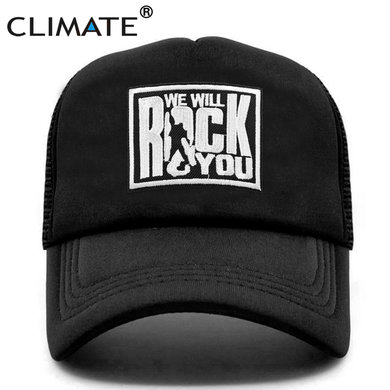 CLIMATE Rock and Roll Rock Trucker Cap Cool Rocker Men Mesh Hat Cap Metal Music