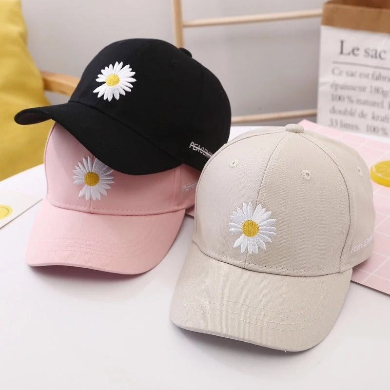 2022 Embroidery Cotton Baseball Hats for Women Adjustable Luxury Brand Summer Girls Hat Sunscreen All-match Fashion Baseball Cap